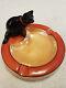Antique Noritake Black Cat Ashtray Made In Japan Handpainted Collectible