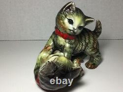 Antique Newcomb porcelain Cat figure