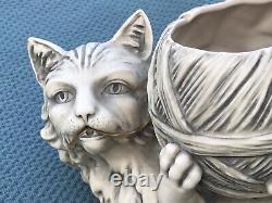 Antique Royal Dux Cat & Yarn Vase Unusual Form Perfect original Condition