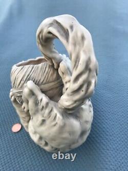 Antique Royal Dux Cat & Yarn Vase Unusual Form Perfect original Condition