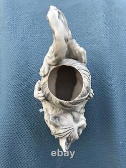 Antique Royal Dux Cat & Yarn Vase Unusual Form Perfect original Condition