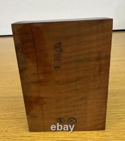 Antique San Karmer Paris Carved Wood Dog & Cat Bookends 1930s Art Deco Vintage