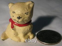 Antique Solid Cast Iron Kitty Kitten Cat Desk Art Paper Paperweight Hubley Deco