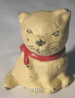 Antique Solid Cast Iron Kitty Kitten Cat Desk Art Paper Paperweight Hubley Deco