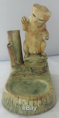 Antique US Weller Woodcraft Muskota Art Deco Cat Fish Bowl/Plant Holder A927