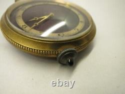 Antique VELVET Strap ART DECO Cat CLOCK Puple Dial, Movement From the 1920's