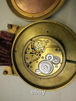 Antique VELVET Strap ART DECO Cat CLOCK Puple Dial, Movement From the 1920's