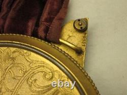 Antique VELVET Strap ART DECO Cat CLOCK Puple Dial, Movement From the 1920's