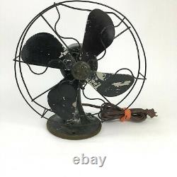 Antique Vintage 1930s GE Non-oscillating Fan Cat 19X257 Art Deco Tested & Works
