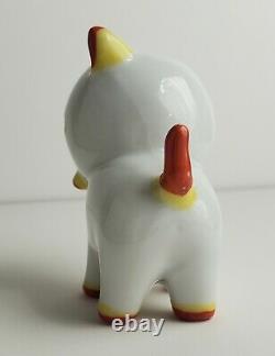 Antique Walter Bosse Design Metzler & Ortloff Porcelain Cat FIGURINE vtg rare