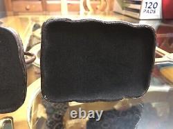 Antique Weighted Bronze Cat Bookends, Stretching Kitty's On Pillows, 5.5 Inch