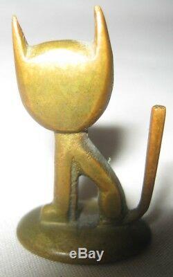 Antique Whw Austria Art Deco Bronze Sitting Cat Statue Sculpture Toy Paperweight