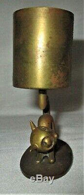 Antique Whw Hagenauer Austrian Bronze Felix Cat Match Holder Statue Paperweight