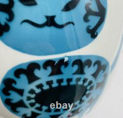 Arabia Pottery Pitcher Finland Blue Black Loose Headed Cat Pitcher Kaj Franck