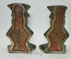 Armor Bronze Co Ny Art Deco Bronze Clad Cat Bookends Original Label Freeship