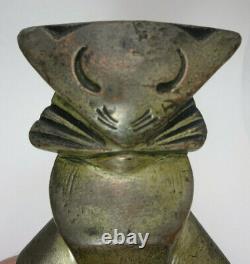 Armor Bronze Co Ny Art Deco Bronze Clad Cat Bookends Original Label Freeship