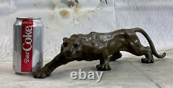 Art Deco Barye Bronze Cheetah Statue Big Cat Leopard Feline Panther Lion Jaguar