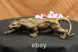 Art Deco Barye Bronze Cheetah Statue Big Cat Leopard Feline Panther Lion Jaguar