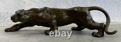 Art Deco Barye Bronze Cheetah Statue Big Cat Leopard Feline Panther Lion Jaguar