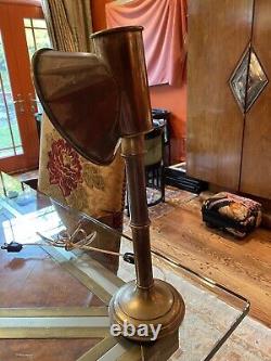Art Deco Brass Table Lamp (cat not included)