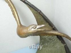 Art Deco Bronze Sculpture Signed E Guy The Seagull ca 1930s
