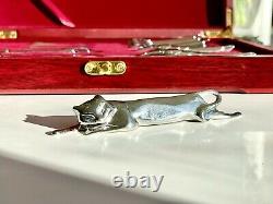 Art Deco Cat Dog Rabbit Swan Cutlery Knife Rests Reproduction CHRISTOFLE GALLIA