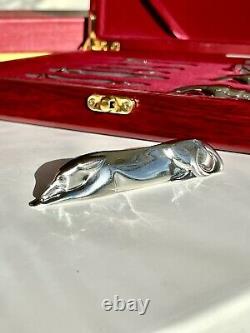Art Deco Cat Dog Rabbit Swan Cutlery Knife Rests Reproduction CHRISTOFLE GALLIA