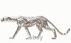 Art Deco Cat Large Bronze Cheetah Statue Panther