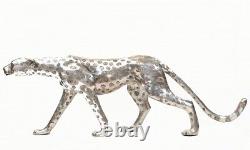Art Deco Cat Large Bronze Cheetah Statue Panther