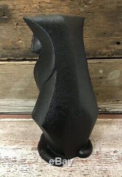 Art Deco Cubist Style Black Cat 10 Tall Heavy Doorstop