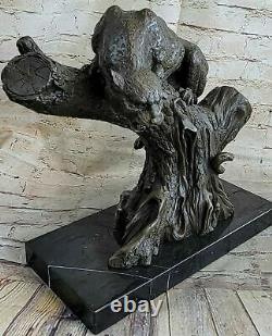 Art Deco Dark Bronze Cheetah Statue Big Cat Leopard Feline Panther Lion Jaguar