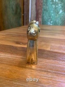 Art Deco Karl Hagenauer Attributed Brass Cat Figural Paperweight Figurine