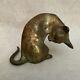 Art Deco Metal Cat Sculpture 6.5 X 4.5 X 5.5 Artist A. Tiot 1930s Vintage