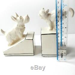 Art Deco Porcelain Ceramic Cat & Dog Book Ends