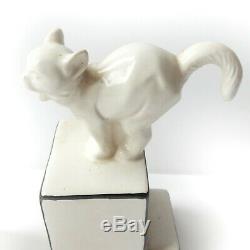 Art Deco Porcelain Ceramic Cat & Dog Book Ends