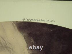 Art Deco VTG 1935 Louis Icart Black Persian Cat Lithograph Artist Signed Stamped