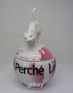 Art Nouveau Style Box Jewelry Figurine Powder Box Cat Wildlife Art Deco Style Po
