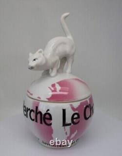 Art Nouveau Style Box Jewelry Figurine Powder Box Cat Wildlife Art Deco Style Po