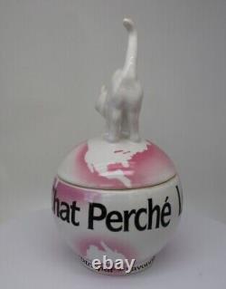 Art Nouveau Style Box Jewelry Figurine Powder Box Cat Wildlife Art Deco Style Po