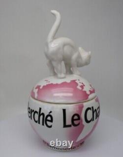Art Nouveau Style Box Jewelry Figurine Powder Box Cat Wildlife Art Deco Style Po