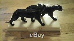 Art deco style statue ornament cat panthers