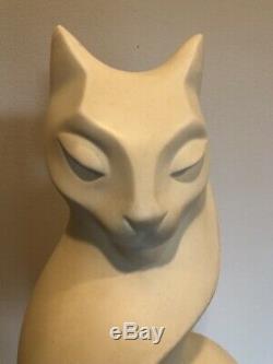 Austin ProductionsMAGICLimestone Cat Sculpture By Alexander Danel 1990 RARE