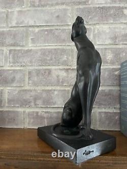 Austin Productions Sculpture Black Panther Jaguar Cat Alexander Daniel CHIPPED