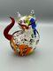 Authentic Murano Handblown Art Glass Cat Figurine Signed With Original Tag Kitty