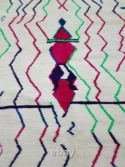 Azilal Rug Vintage Authentic Berber Carpet Moroccan Handmade Rug Wool Area Rug