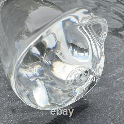 BACCARAT 4 3/4 Signed Crystal Long Neck Art Deco Modernist Cat Figurine