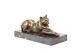 Bronze Sculpture Of Reclining Cat 5 Kg
