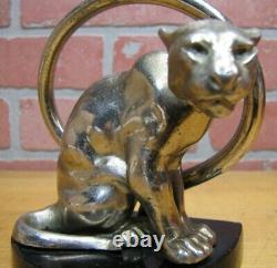 B&H Tiger Leopard Jaguar Big Cat Bookend Decorative Art Statue Bradley Hubbard