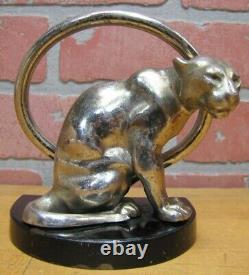 B&H Tiger Leopard Jaguar Big Cat Bookend Decorative Art Statue Bradley Hubbard