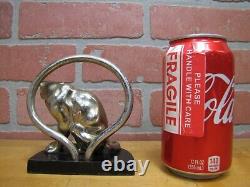 B&H Tiger Leopard Jaguar Big Cat Bookend Decorative Art Statue Bradley Hubbard